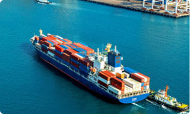 KCE Logistics seamless ocean freight services featuring a large container ship for global shipping solutions.