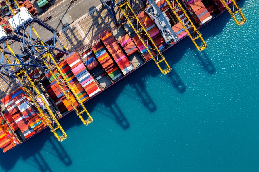 ocean freight forwarding via miami aerial view